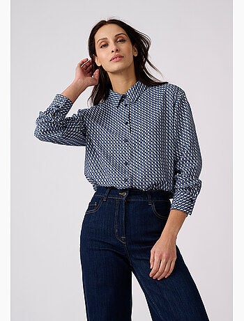 Chemisier imprimé graphique pure viscose - damart