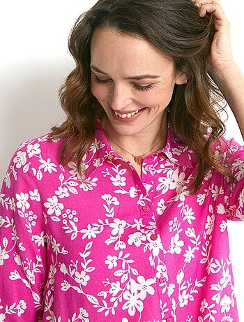 Chemisier imprimé manches 3/4 dos plus long - Afibel