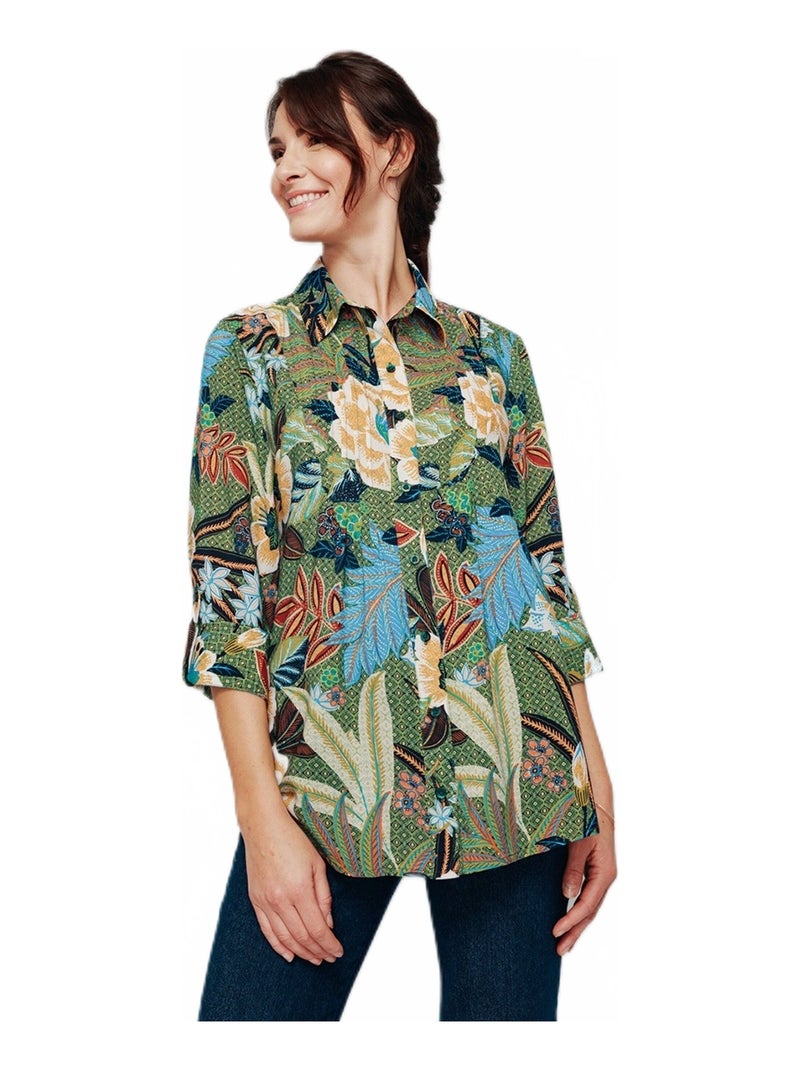 Chemisier Femme Lane Bryant Taille 22 - Plissé Multicolore, épaules Dénudées - Neuf Avec étiquette