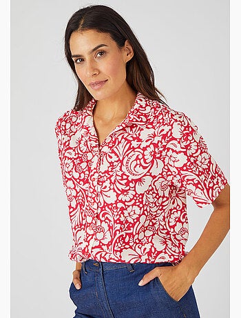 Chemisier imprimé manches à revers Climatyl - Damart