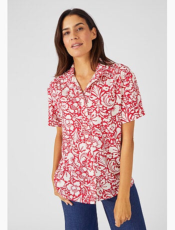 Chemisier imprimé manches à revers Climatyl - Damart