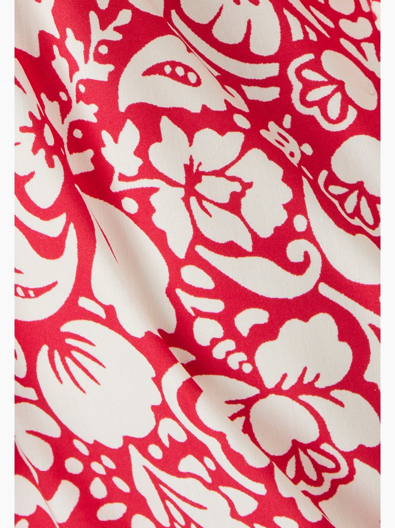 Chemisier imprimé manches à revers Climatyl - Damart Rose fushia - Kiabi
