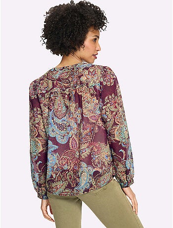 Chemisier imprimé mode - taille standard - helline