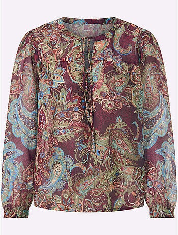 Chemisier imprimé mode - taille standard - helline