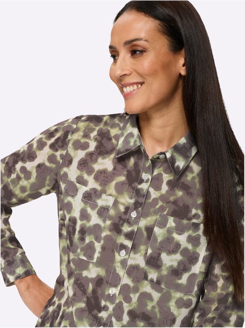 Chemisier imprimé original - taille standard - helline - Kiabi Chemisier imprimé original - taille standard - helline - Kiabi