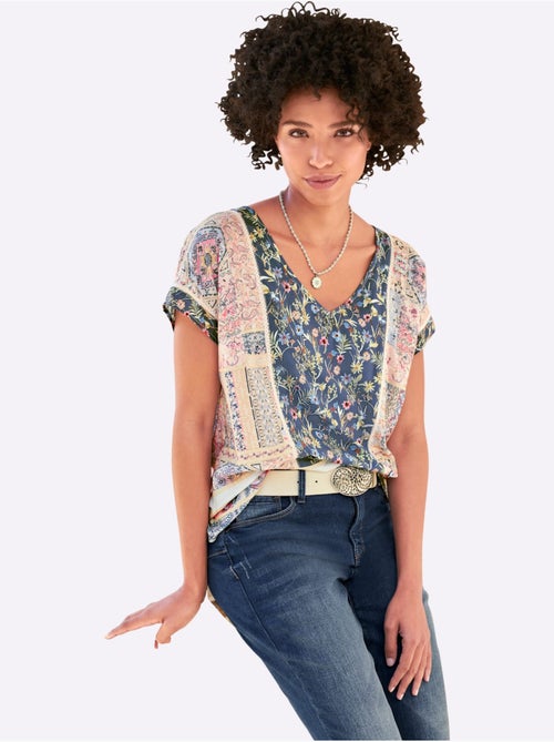 Chemisier Imprimé Patchwork - Taille Standard - helline - Kiabi