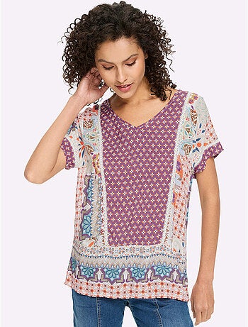 Chemisier imprimé patchwork - taille standard - helline