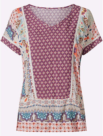 Chemisier imprimé patchwork - taille standard - helline