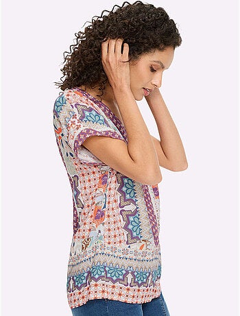 Chemisier imprimé patchwork - taille standard - helline