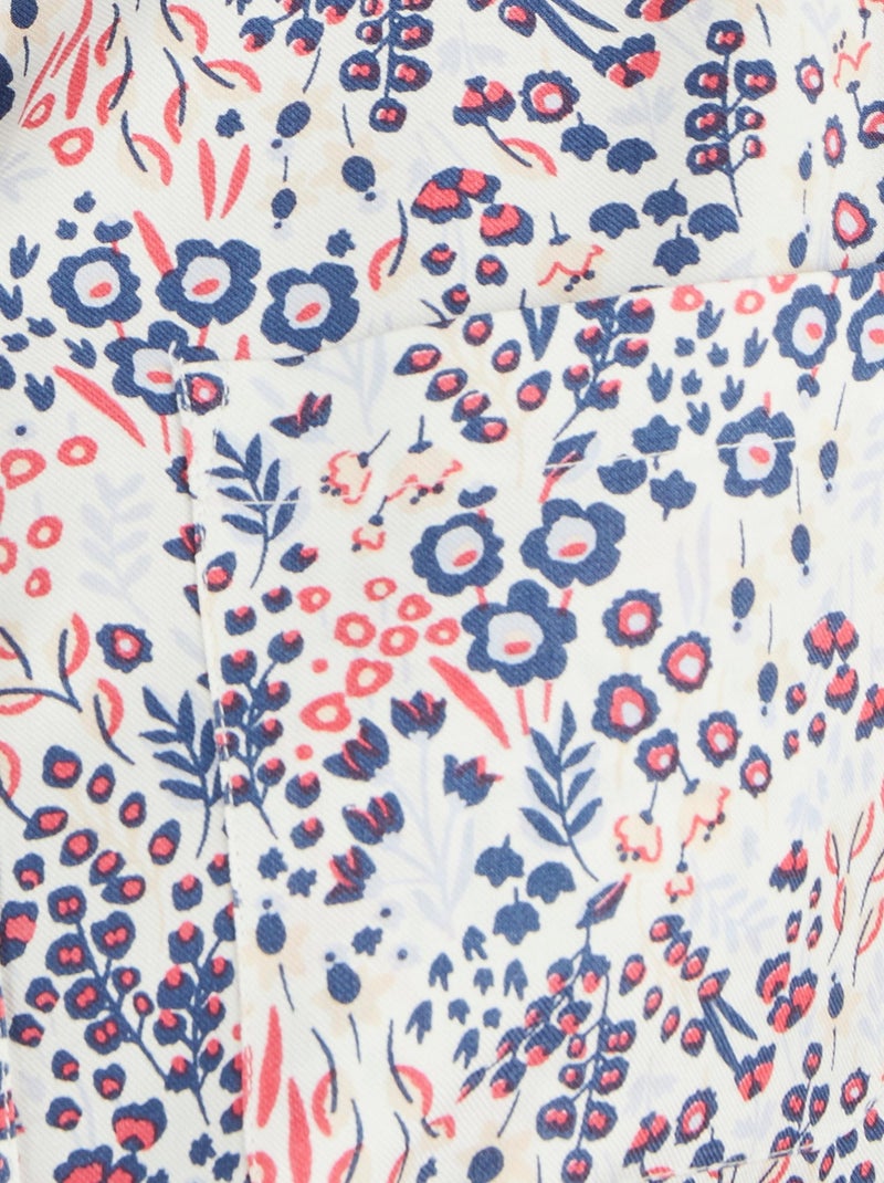 Chemisier imprimé pure viscose - Damart Blanc Ecru - Kiabi