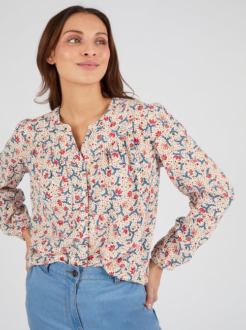 Chemisier imprimé pure viscose - Damart - Kiabi