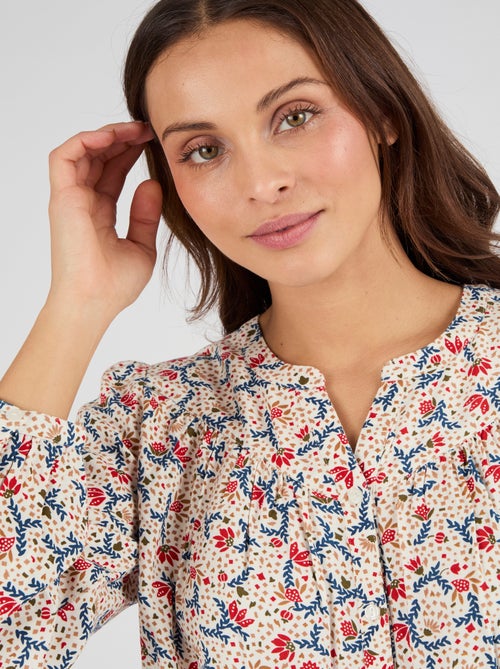 Chemisier imprimé pure viscose - Damart - Kiabi