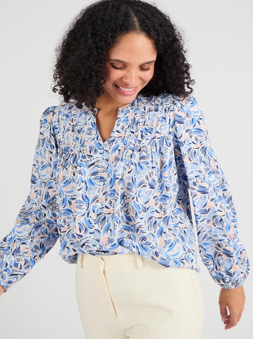 Chemisier imprimé pure viscose - Damart - Kiabi