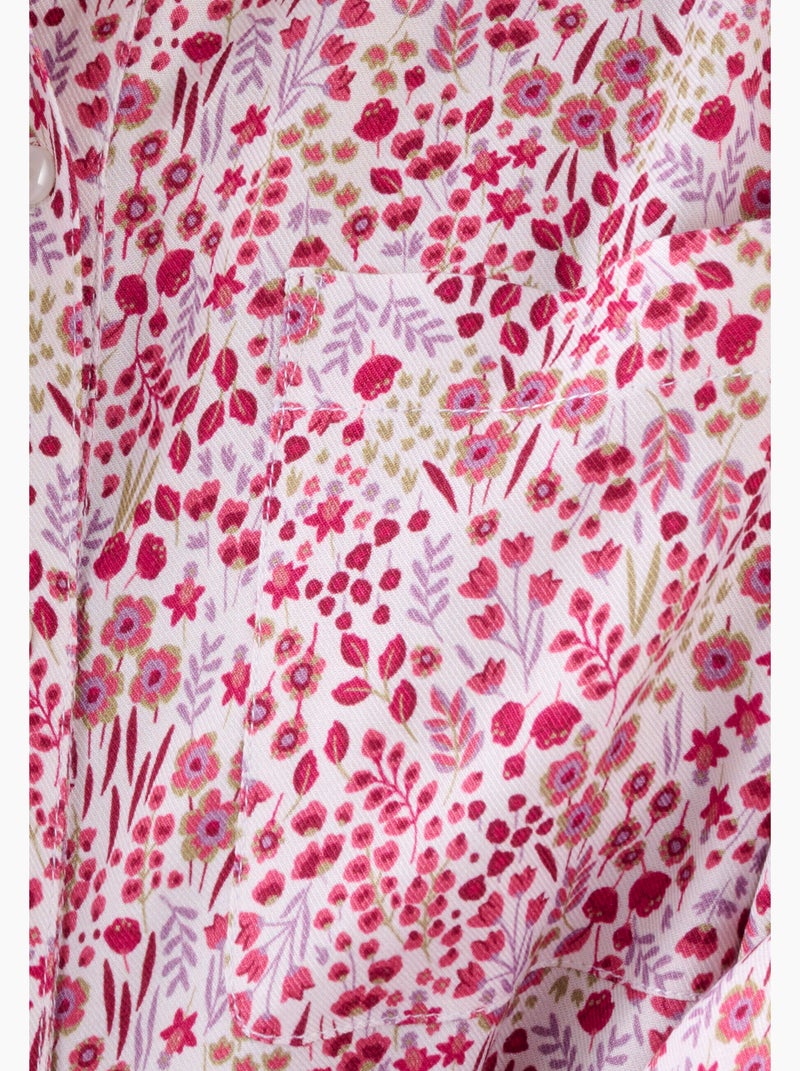 Chemisier imprimé pure viscose - Damart Rouge - Kiabi