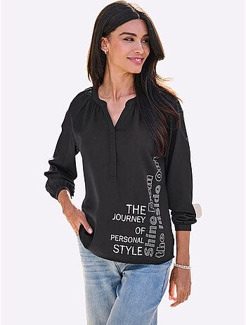 Chemisier inscription tendance - taille standard - helline