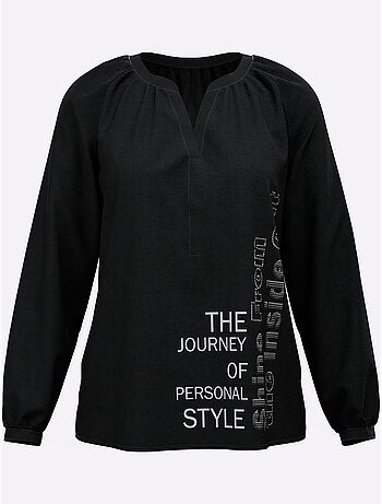 Chemisier inscription tendance - taille standard - helline