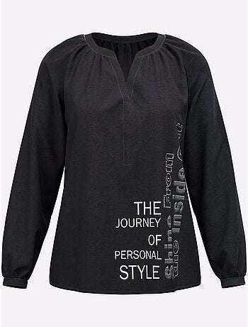 Chemisier inscription tendance - taille standard - helline