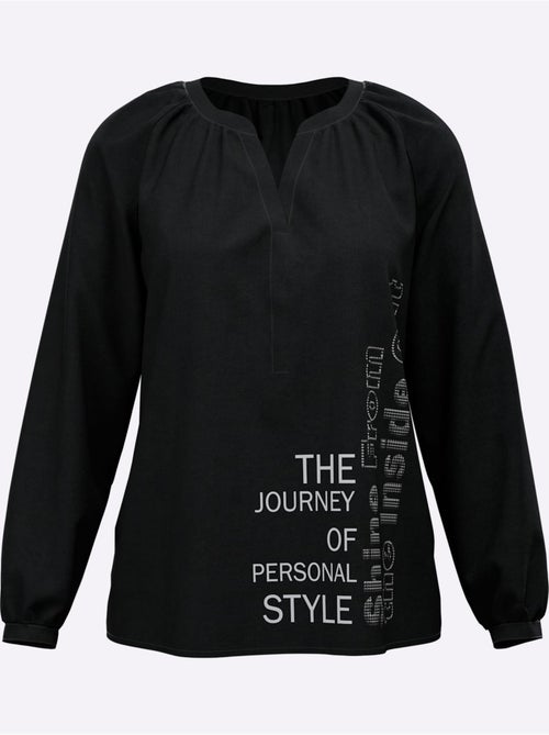 Chemisier inscription tendance - taille standard - helline - Kiabi Chemisier inscription tendance - taille standard - helline - Kiabi