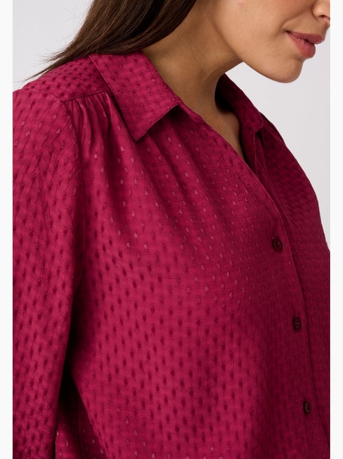 Chemisier jacquard reliéfé - damart - Kiabi