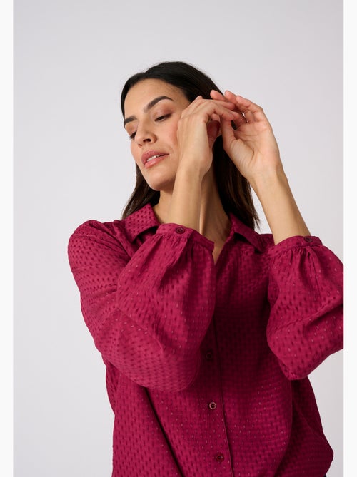 Chemisier jacquard reliéfé - damart - Kiabi