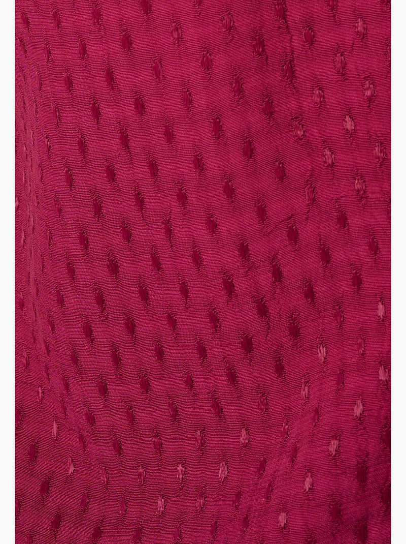 Chemisier jacquard reliéfé - damart Violet - Kiabi