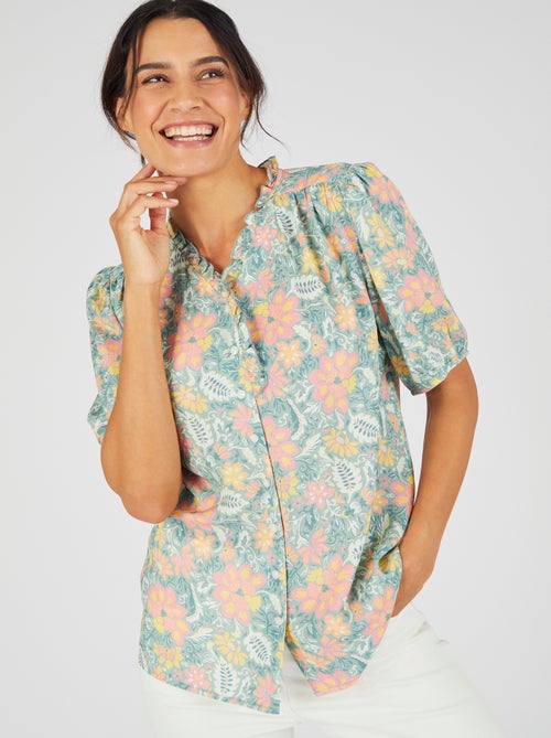 Chemisier jacquard reliéfé Climatyl - Damart - Kiabi