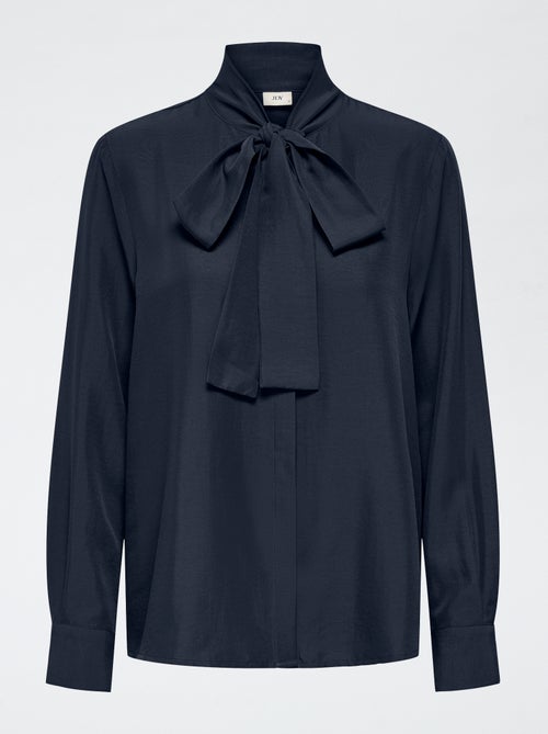 Chemisier 'JDY' manches longues avec lavallière - Kiabi