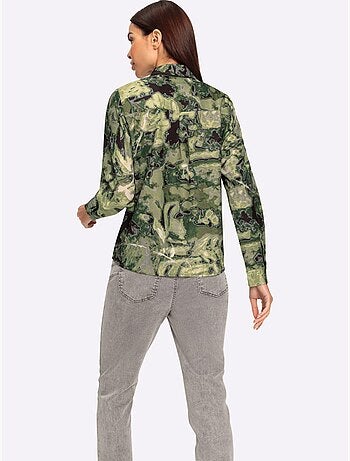 Chemisier Joli Motif Feuilles - Taille Standard - Helline