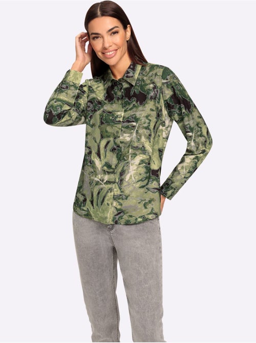 Chemisier Joli Motif Feuilles - Taille Standard - helline - Kiabi