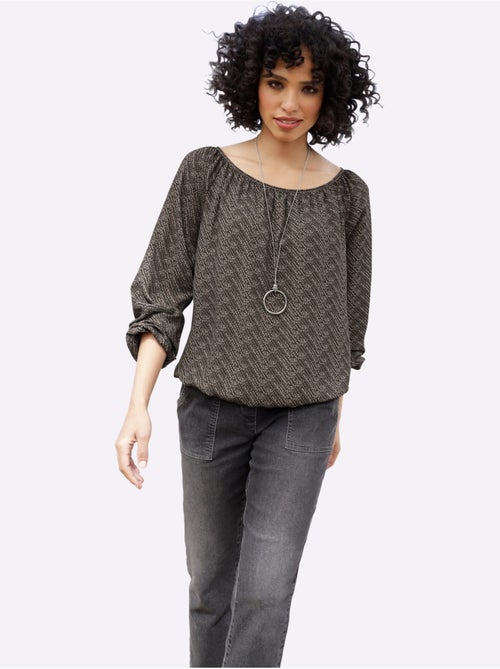 Chemisier Joli Motif Imprimé - Taille Standard - Helline - Kiabi Chemisier Joli Motif Imprimé - Taille Standard - Helline - Kiabi