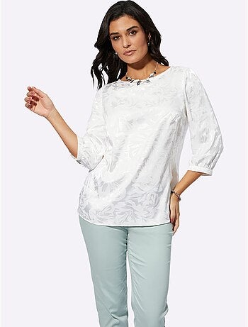 Chemisier Joli Motif Jacquard - Taille Standard - helline
