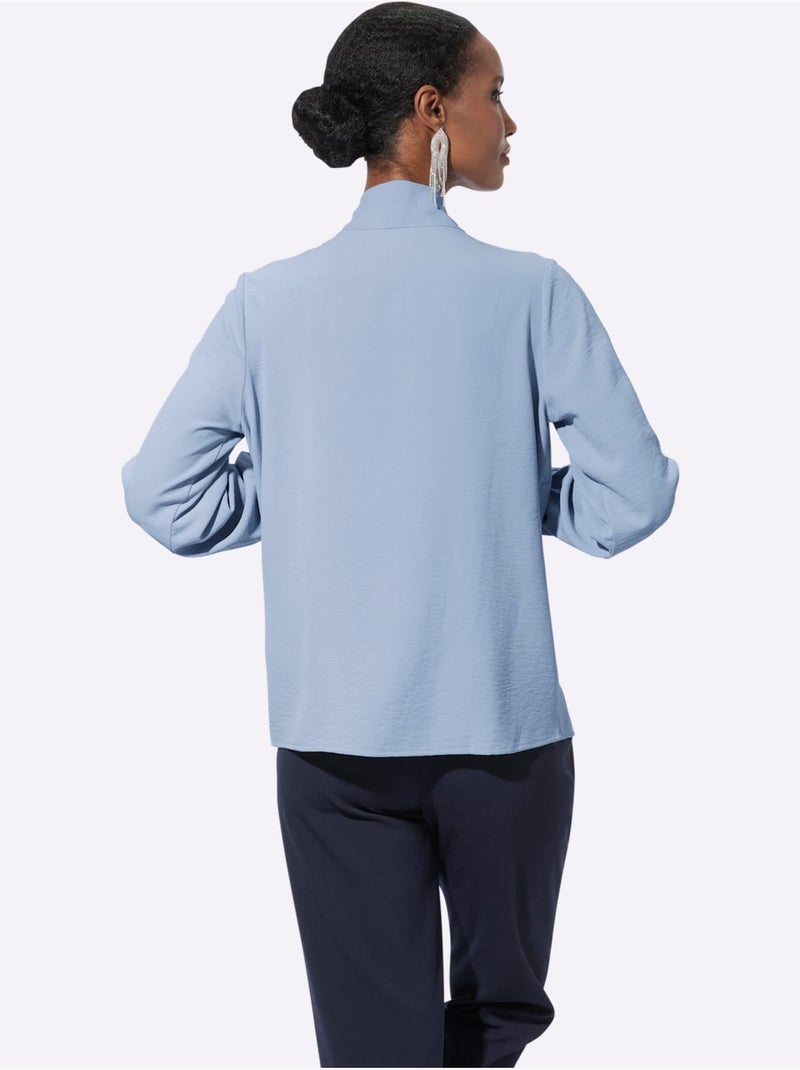 Chemisier Lavallière Lavallière Tendance - Taille Standard - Helline Bleu - Kiabi