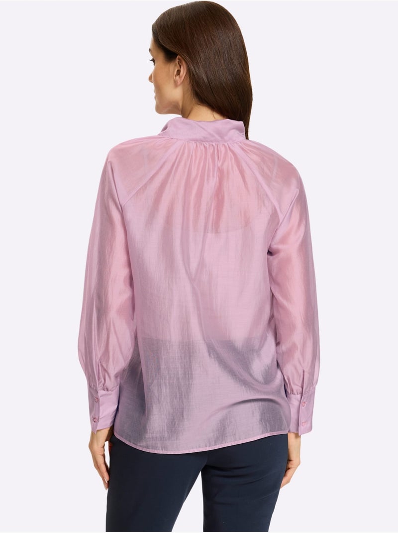 Chemisier lavallière lavallière tendance - taille standard - helline Rose - Kiabi