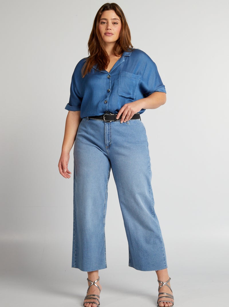 Chemisier Léger Femme Bariolé - Taille Unique - Couleurs Vert Et Jaune - Occasion En Très Bon état - Idée Cadeau