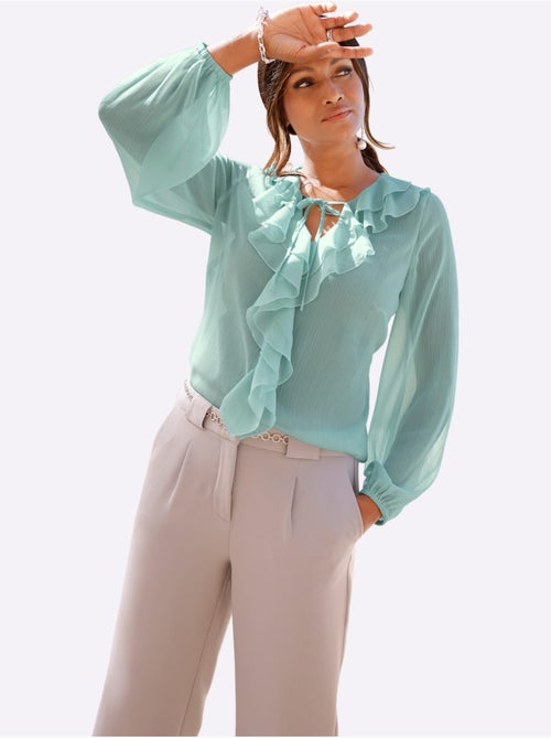 Chemisier Légère Qualité Froissée Tendance - Taille Standard - Witt - Kiabi Chemisier Légère Qualité Froissée Tendance - Taille Standard - Witt - Kiabi