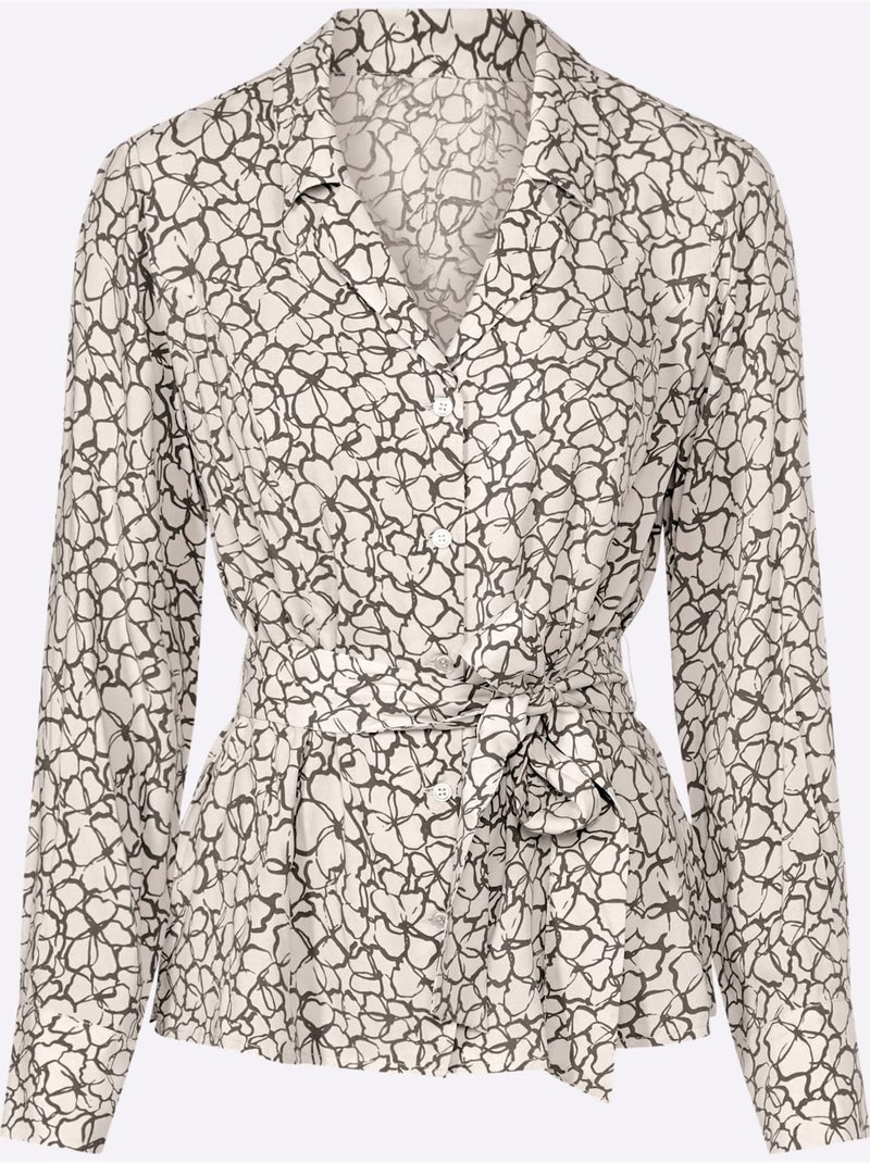 Chemisier Lien à Nouer Pour Régler La Largeur - Taille Standard - Helline Gris Beige - Kiabi
