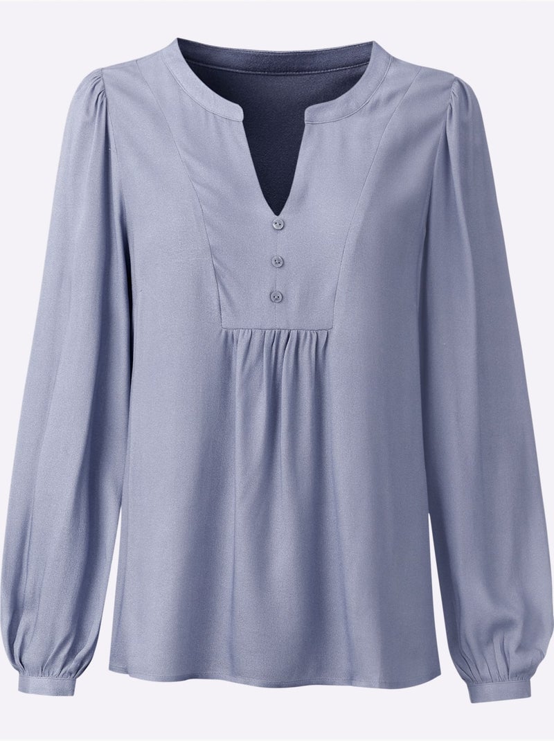 Chemisier Long - Taille Standard - Witt Gris tourterelle - Kiabi