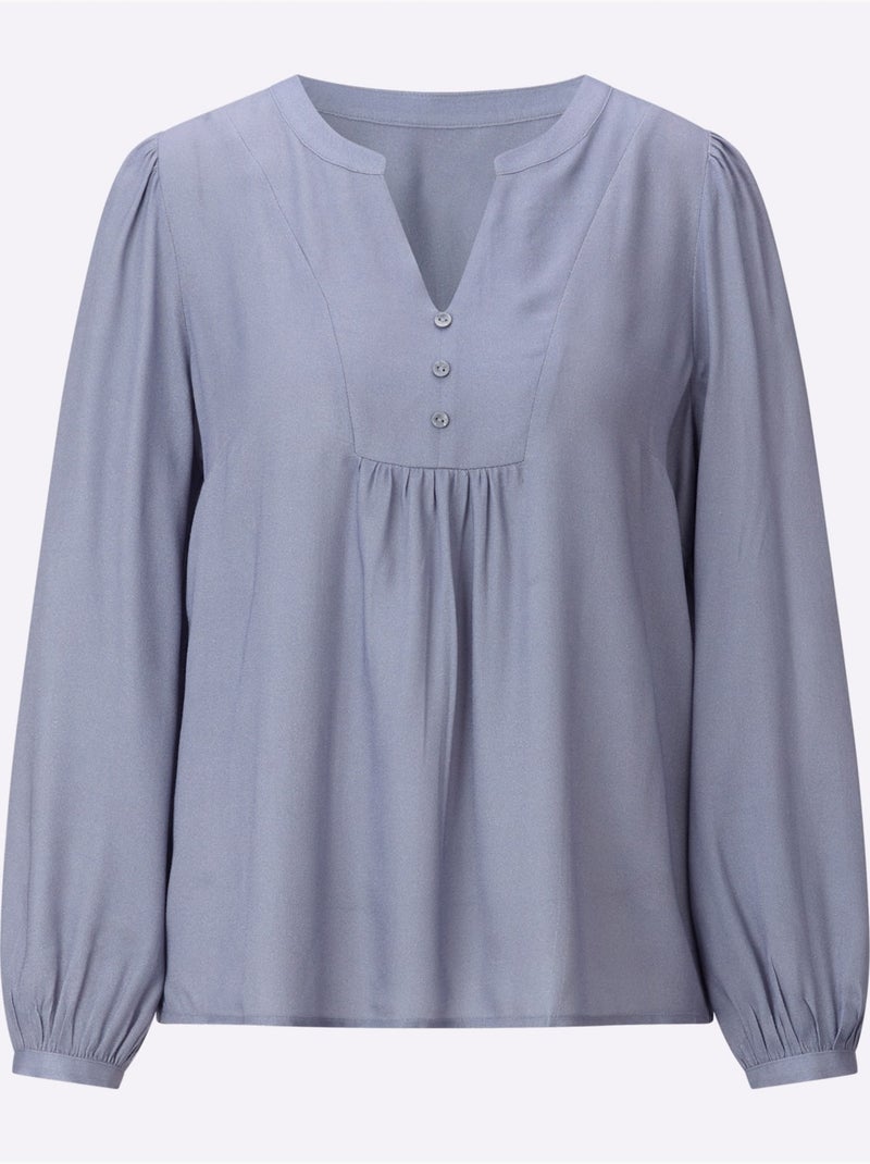 Chemisier Long - Taille Standard - Witt Gris tourterelle - Kiabi