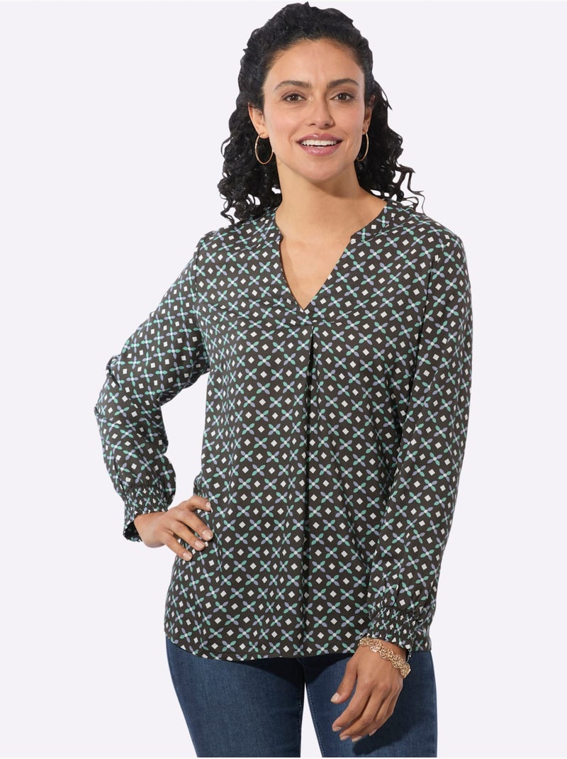 Chemisier long - taille standard - witt Gris Vert - Kiabi