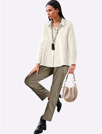 Chemisier Long 50% Coton - Taille Standard - Helline