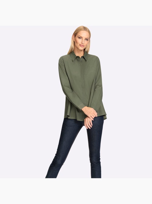Chemisier Long 50% Coton - Taille Standard - helline - Kiabi
