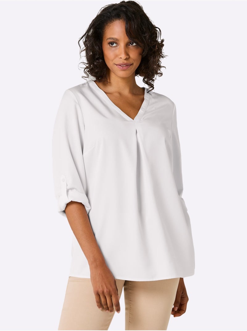 Chemisier Long 70% Modal - Taille Standard - Helline Blanc - Kiabi