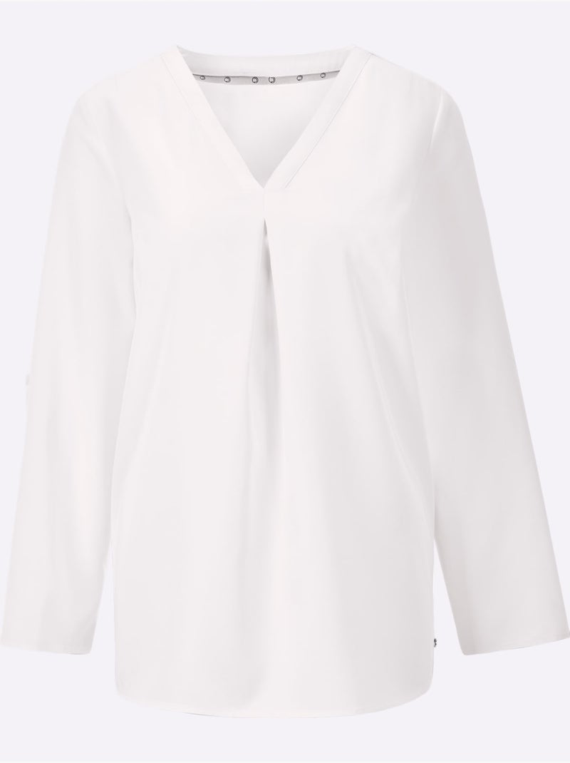 Chemisier Long 70% Modal - Taille Standard - Helline Blanc - Kiabi