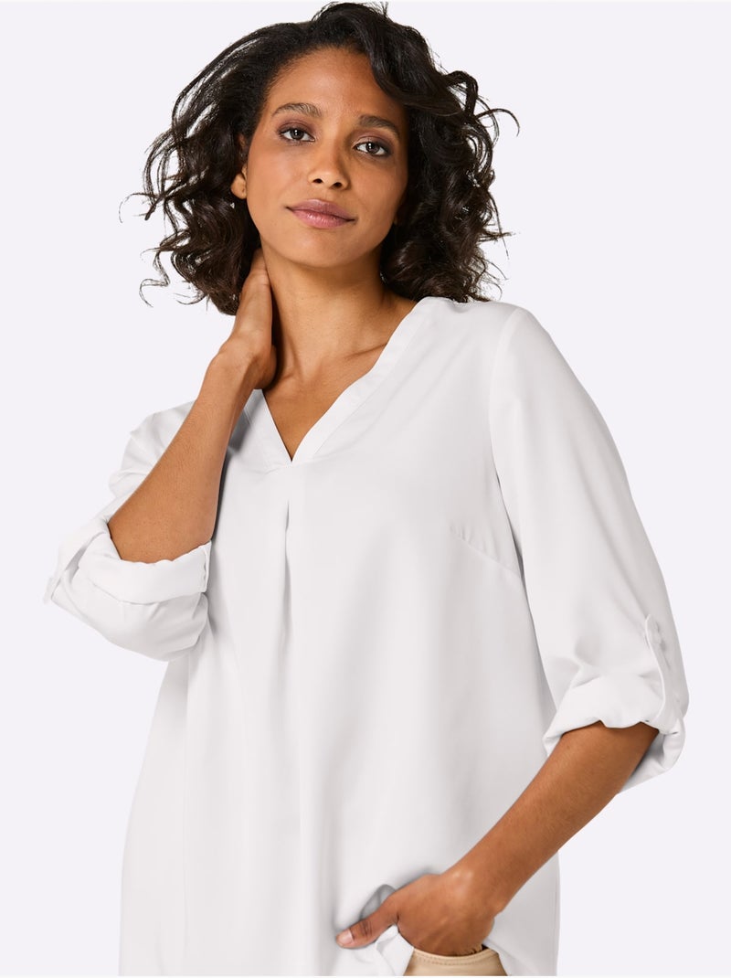 Chemisier Long 70% Modal - Taille Standard - Helline Blanc - Kiabi