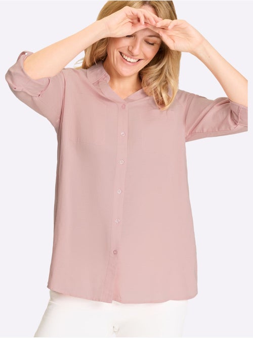 Chemisier long à col ouvert et manches longues transformables - Taille standard - Moda Vilona - Kiabi Chemisier long à col ouvert et manches longues transformables - Taille standard - Moda Vilona - Kiabi