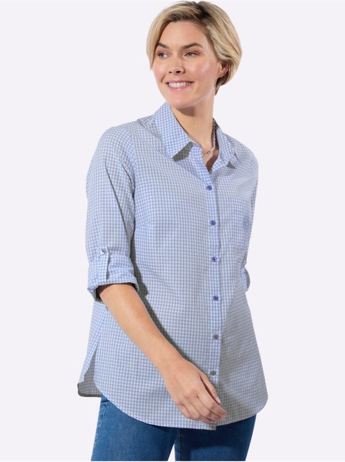 Chemisier long avec col chemise et manches longues ajustables - Taille standard - Witt - Kiabi Chemisier long avec col chemise et manches longues ajustables - Taille standard - Witt - Kiabi