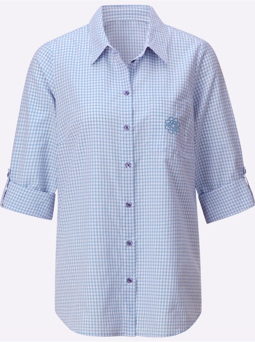 Chemisier long avec col chemise et manches longues ajustables - Taille standard - Witt - Kiabi Chemisier long avec col chemise et manches longues ajustables - Taille standard - Witt - Kiabi