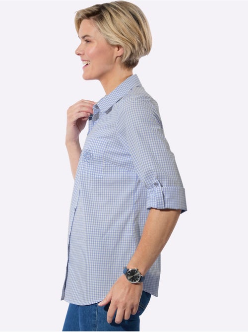 Chemisier long avec col chemise et manches longues ajustables - Taille standard - Witt - Kiabi Chemisier long avec col chemise et manches longues ajustables - Taille standard - Witt - Kiabi