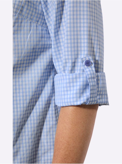 Chemisier long avec col chemise et manches longues ajustables - Taille standard - Witt - Kiabi Chemisier long avec col chemise et manches longues ajustables - Taille standard - Witt - Kiabi