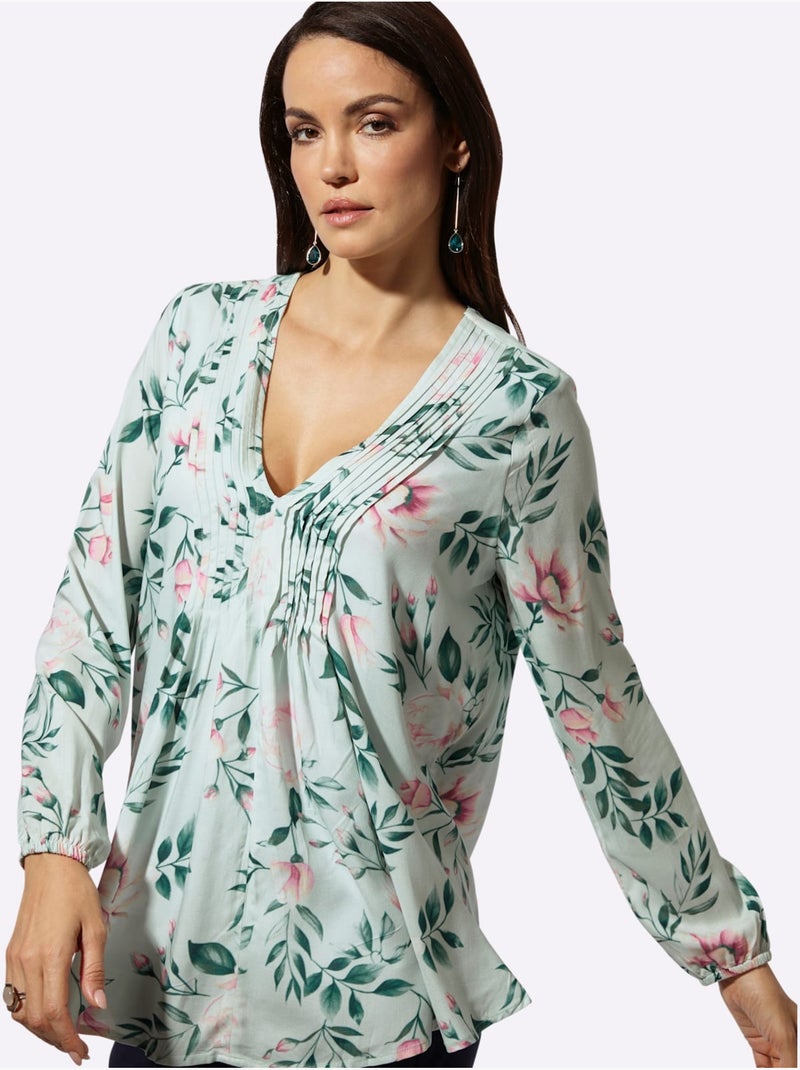 Chemisier Long Coupe Longue Affinante - Taille Standard - Helline Bleu Vert - Kiabi